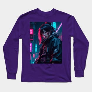 Cyberpunk Samurai Girl Tee! Long Sleeve T-Shirt